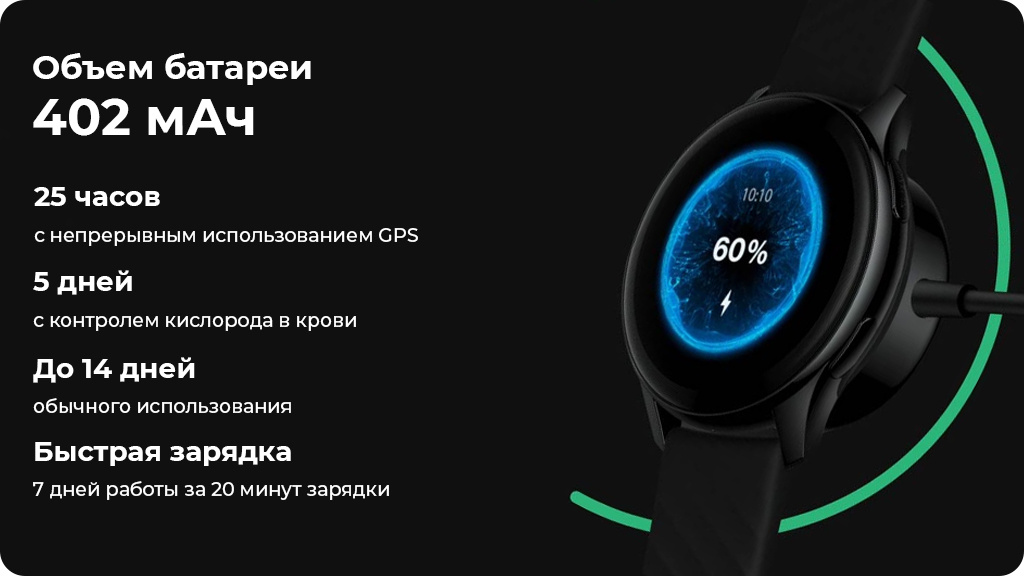 Умные часы OnePlus Watch полночный черный